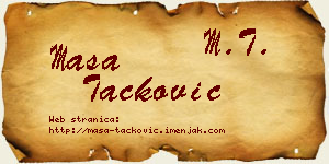Maša Tacković vizit kartica